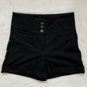 Black High Waisted Shorts